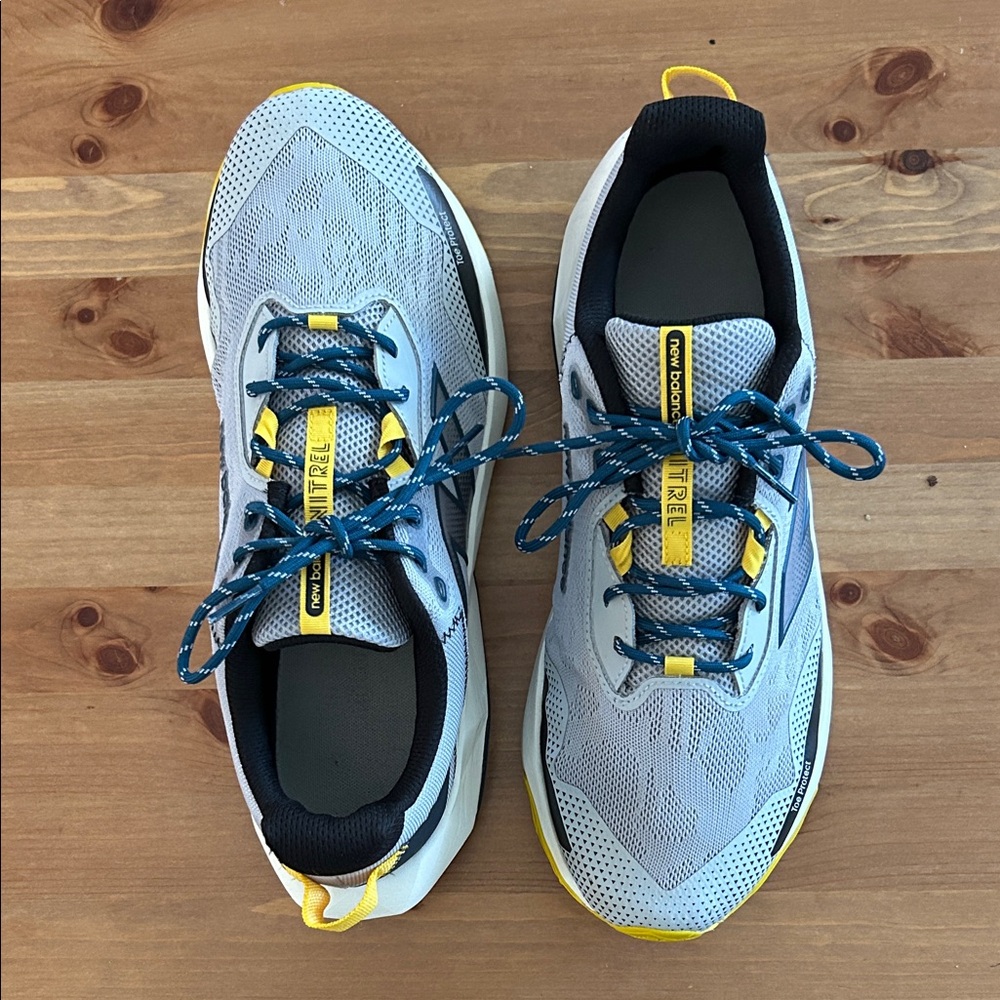 New Balance Gray and Yellow Athletic Shoes - Picture 2 of 12